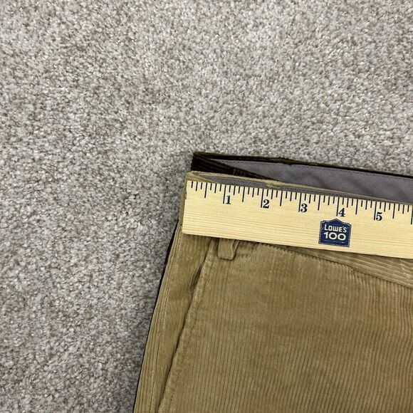 2- Lands End Men's Size 46 Cuffed Tailored Fit Corduroy Pants Thick Stretch - Picture 9 of 12